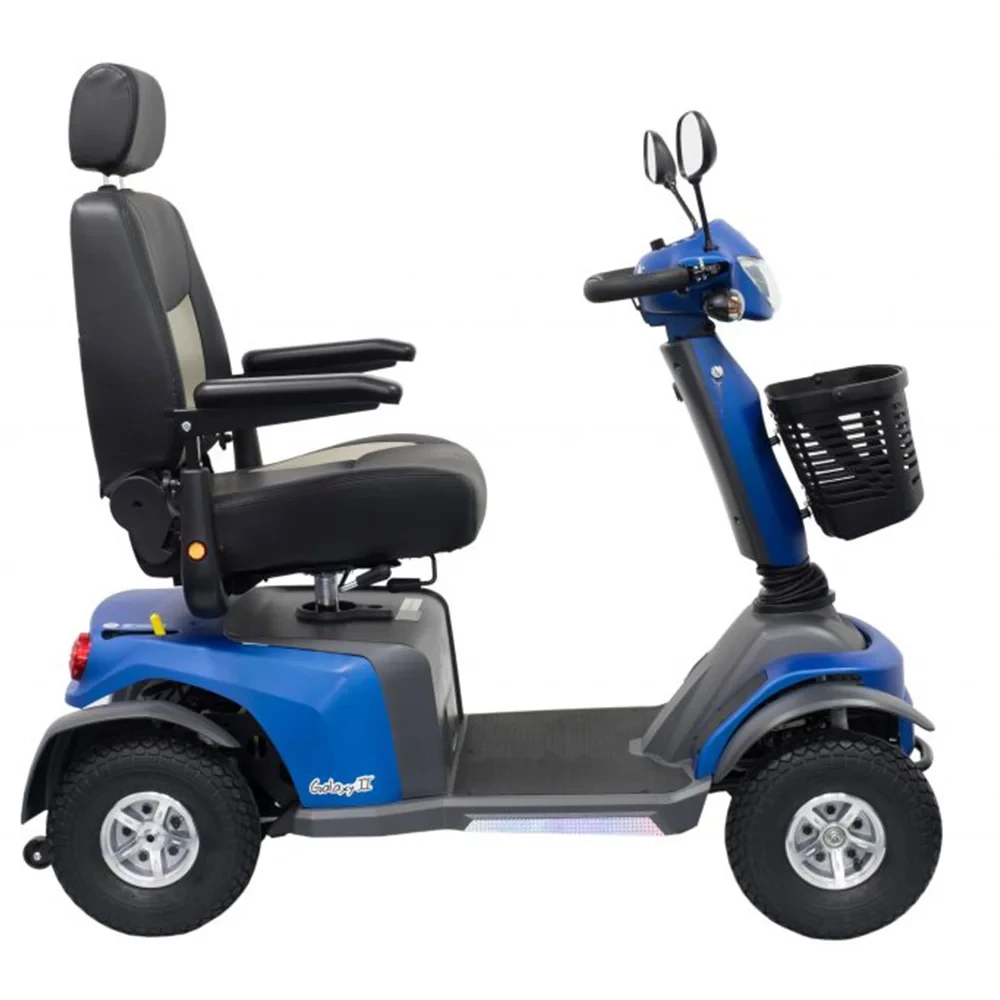 VanOs Medical Excel Galaxy II Mobility Scooter Ocean Blue Side