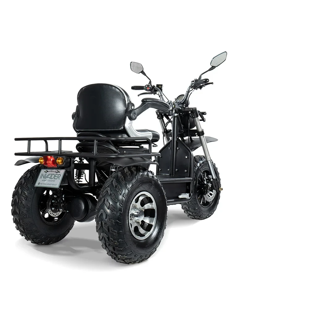 Scooterpac Invader Off Road Mobility Scooter in Black Back Left