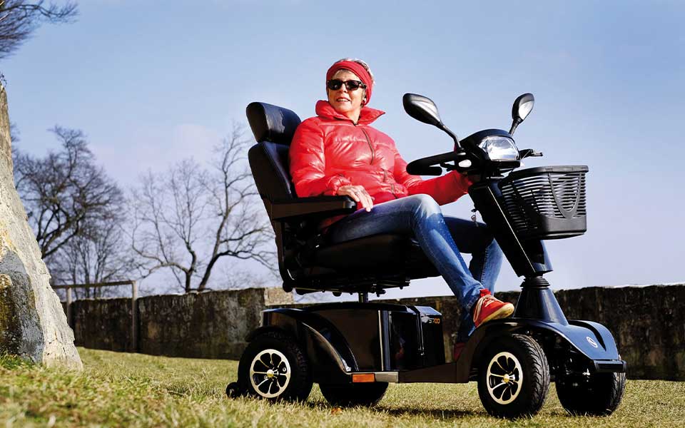 Sunrise Medical Sterling S700 Large Mobility Scooter designed for the outdoors