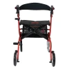 Drive DeVilbiss Nitro 4 Wheel Rollator Red Rear