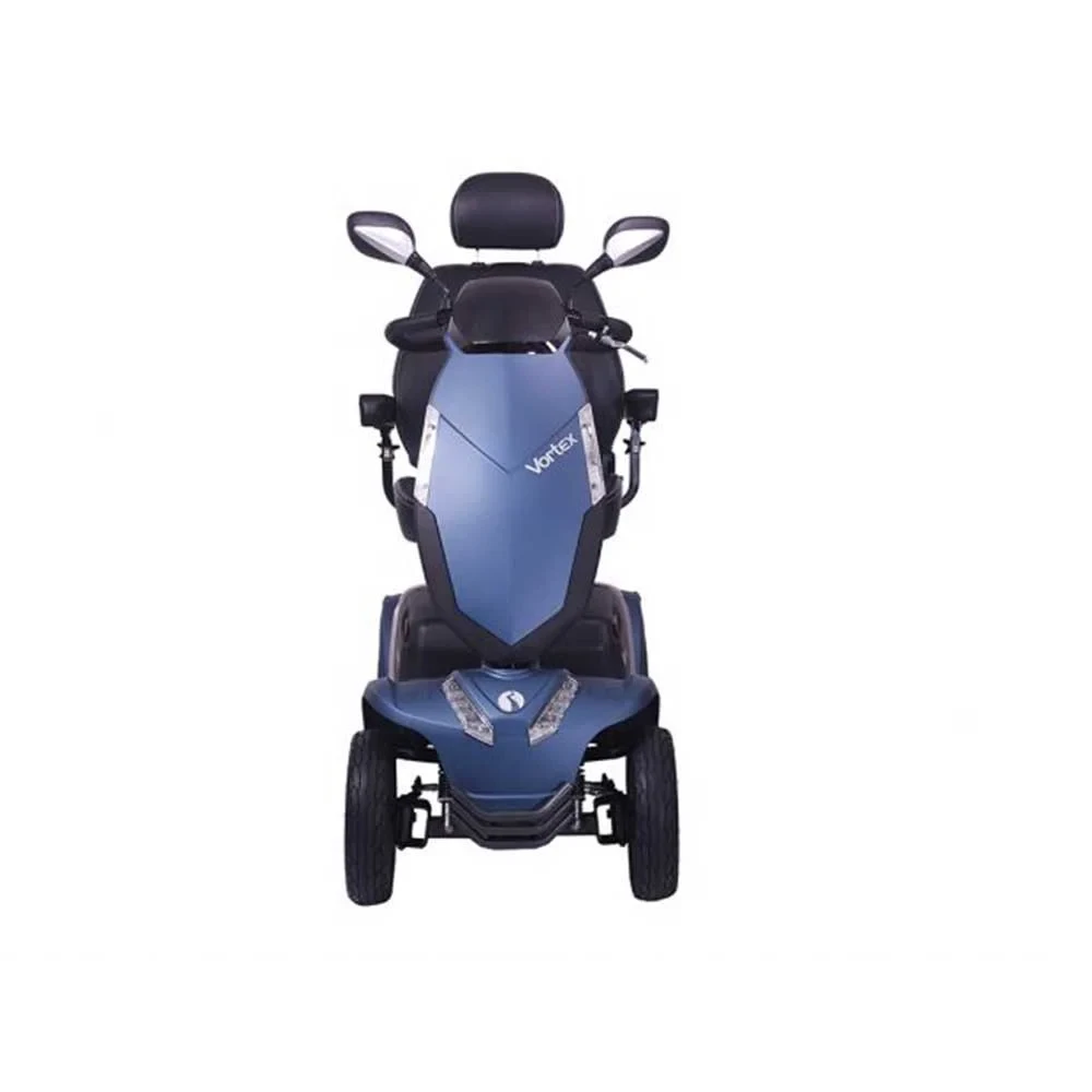 Electric Mobility Vortex Performance Mobility Scooter in Titanium Blue Front