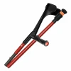 Flexyfoot Carbon Fibre Comfort Grip Folding Crutches Red Folded