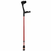 Flexyfoot Carbon Fibre Comfort Grip Folding Crutches Red