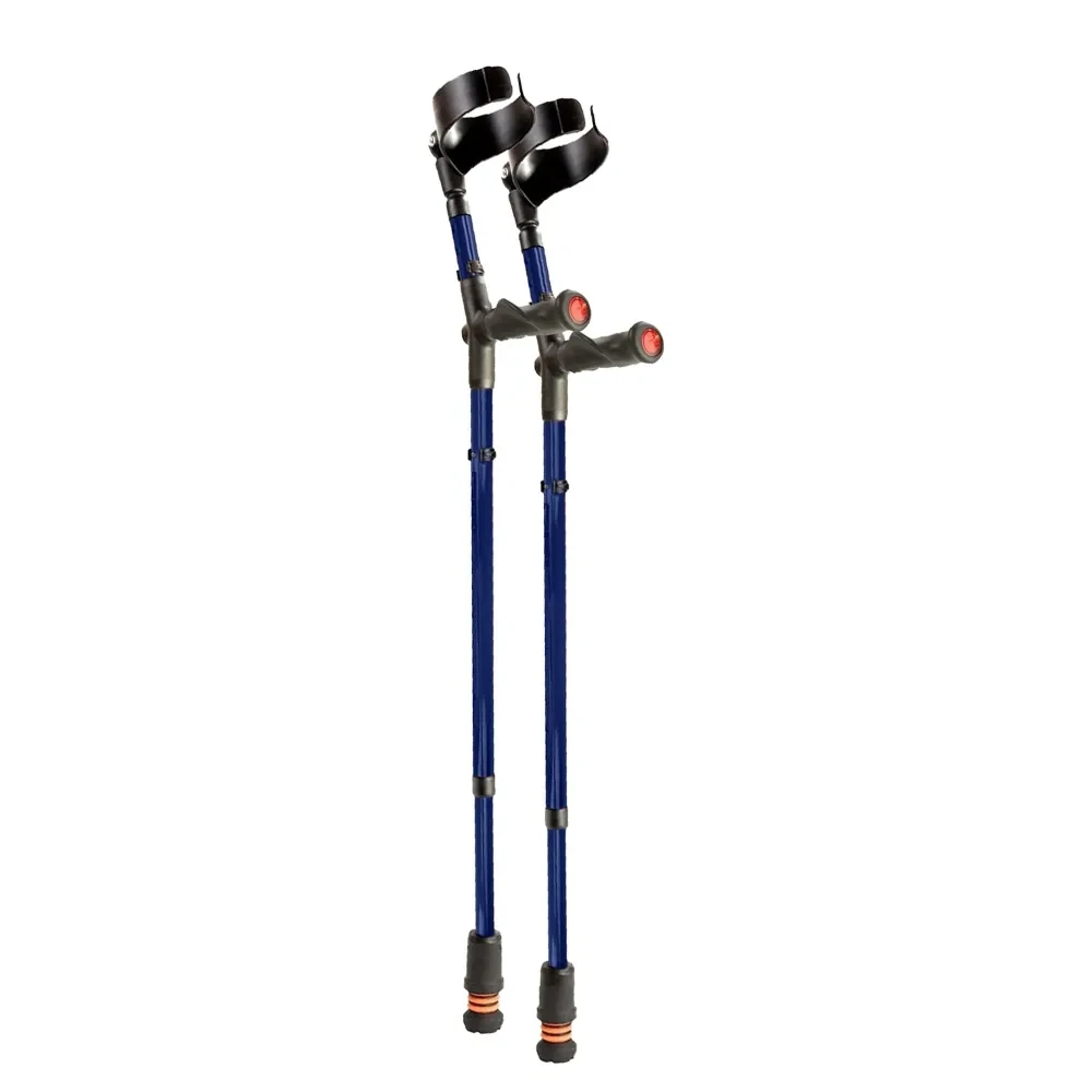 Flexyfoot Comfort Grip Double Adjustable Crutches Blue