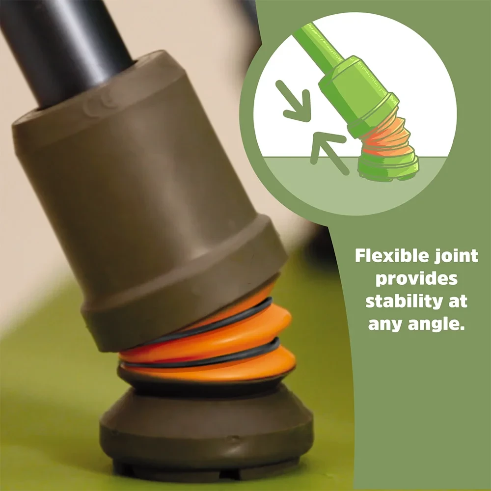 Flexyfoot Shock Absorbing Flexible Crutch Ferrule Stability