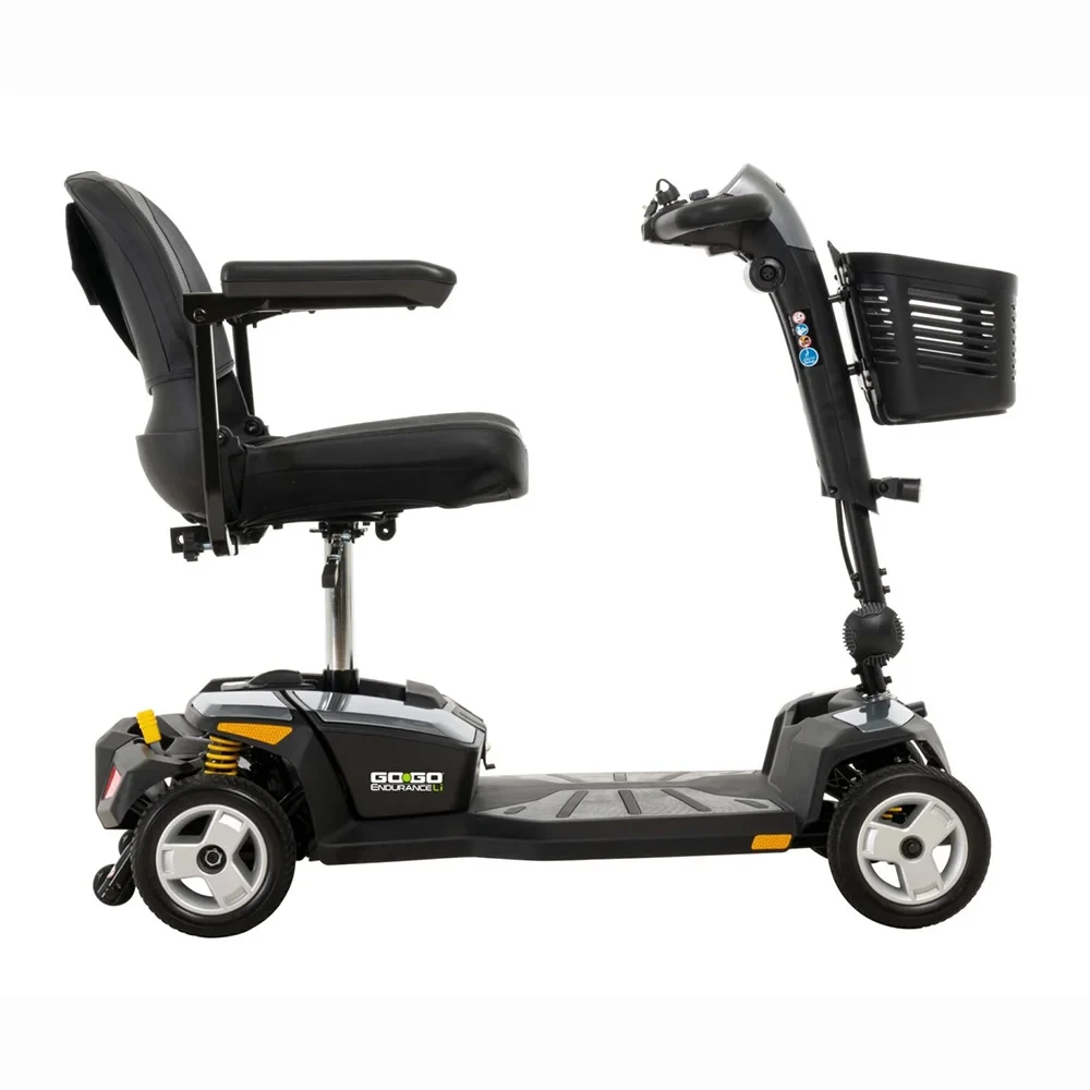 Pride Mobility Go Go Endurance Mobility Scooter Euro Grey Side