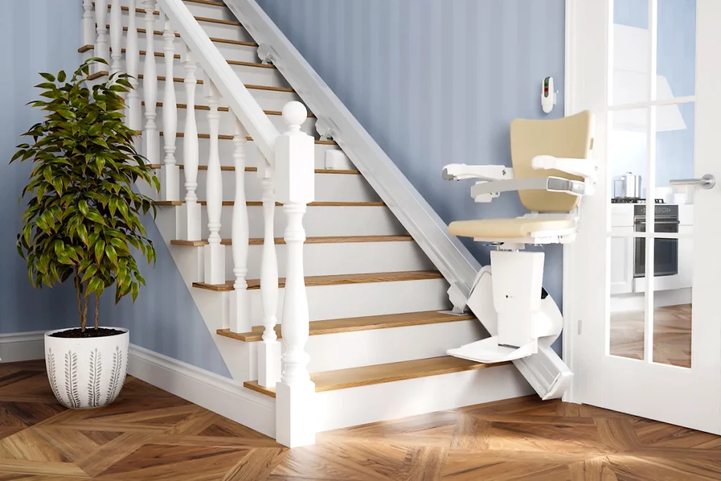 Stairlift Slide Track on a staircase