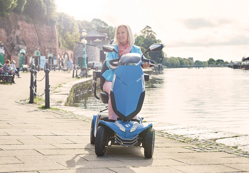 Disabled Holiday Maker on Vecta Mobility Scooter