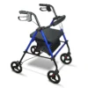 Aluminium Four Wheeled Rollator Blue 8''