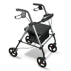 Aluminium Four Wheeled Rollator Silver 8'