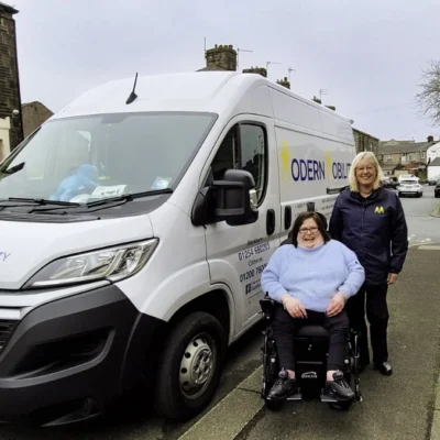 Debs delivers a new wheelchair