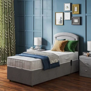 Divan Large Adjustable Bed with Castors