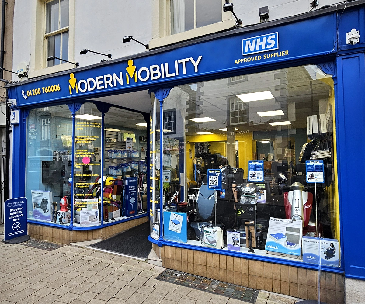 Modern Mobility Clitheroe Store located on Castle Street