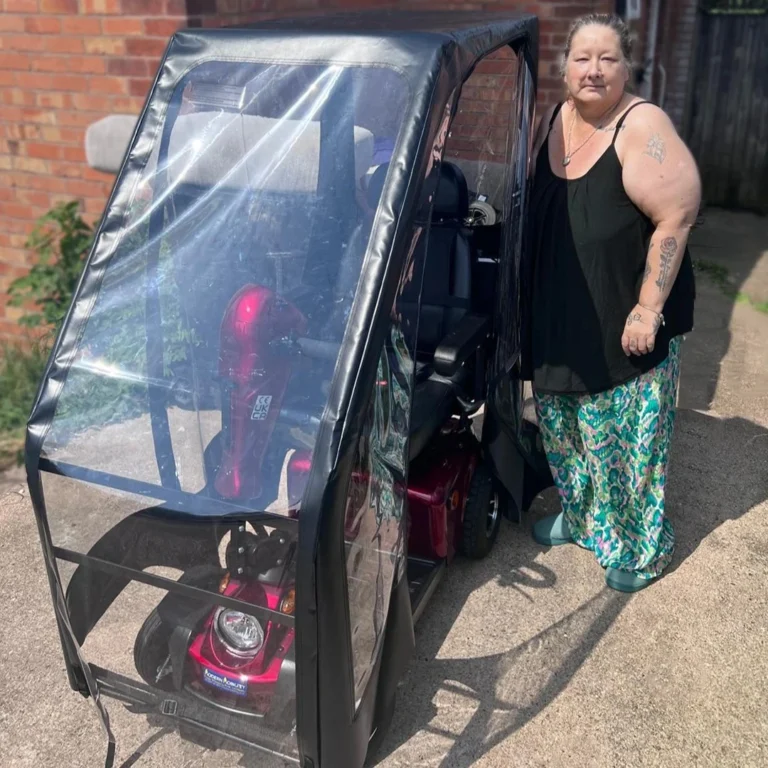 Mandy's new scooter canopy