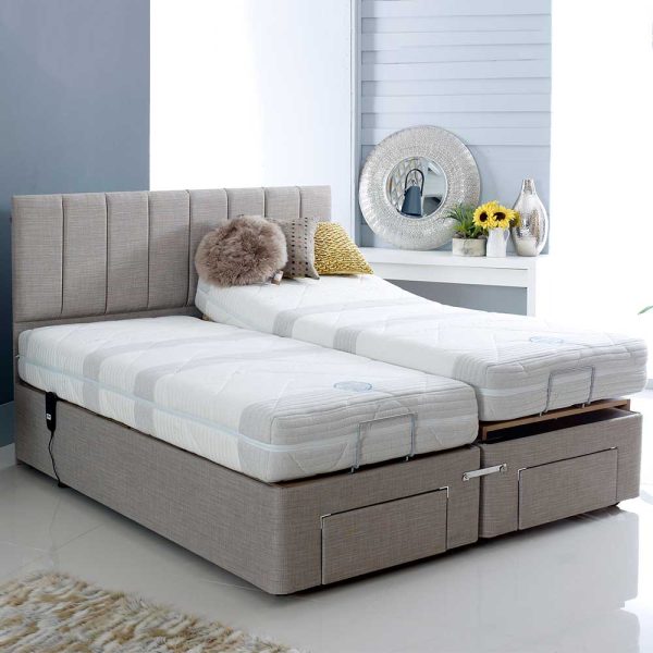 Cool Gel Lux Adjustable Bed MiBed® Double with End Drawers